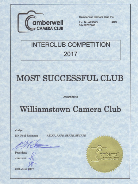Camberwell Camera Club Interclub Trophy